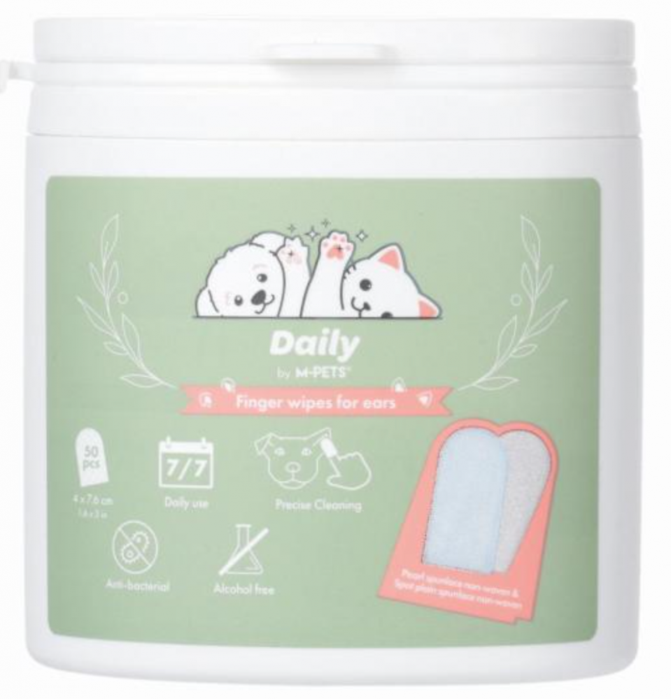 Очищающие салфетки для ушей собак и кошек DAILY, 50шт,MPets