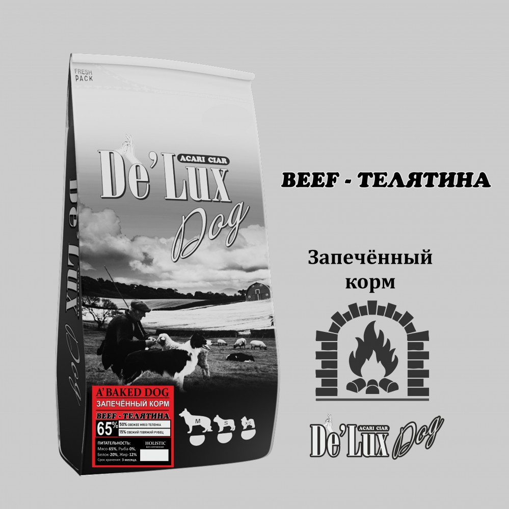 Acari ciar - корм для собак A&rsquo;Baked DOG BEEF Holistiс запеченный малых пород с телятиной 1 кг