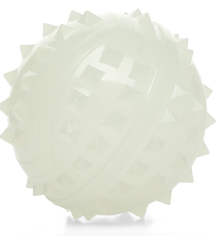 Игрушка для собак из термопластичной резины "Мяч с шипами", d84мм, серия NIGHT CITY