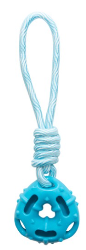 Игрушка для собак из термопластичной резины "Пончик с веревкой", 80/290мм