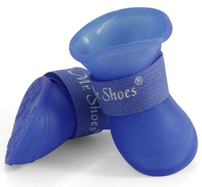 Сапожки для собак "Прогулка" L, синие, 55*45*55мм (уп.4шт.)