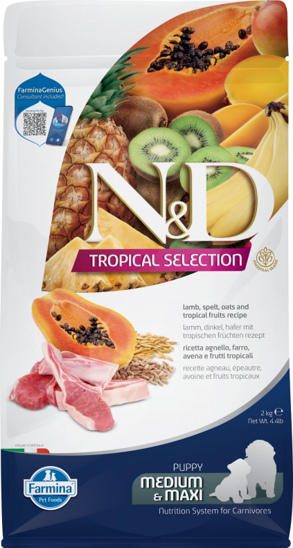 Корм Farmina N&amp;D Tropical Selection Lamb (низкозерновой) для ЩЕНКОВ средних и крупных пород, с ягнёнком 2 кг