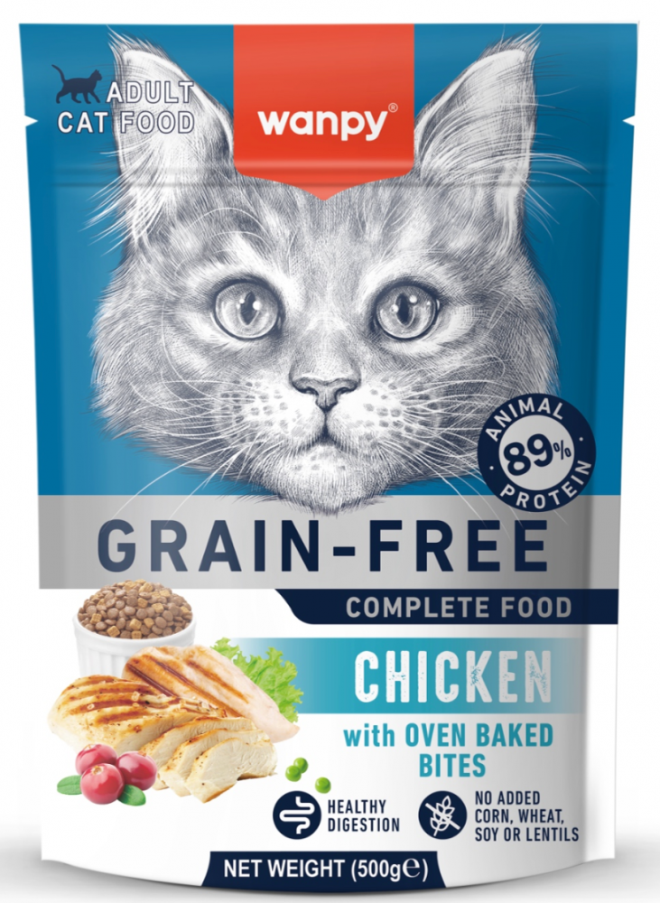 Корм Wanpy Cat беззерновой с курицей для взрослых кошек