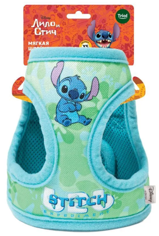 Мягкая шлейка-жилетка Disney Stitch L, обхват груди 500мм, Triol-Disney