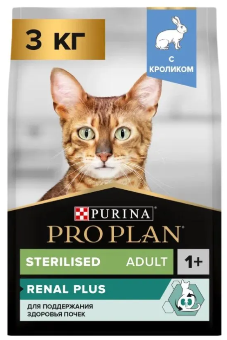 Корм для кошек Purina Pro Plan Sterilised Chicken&Rabbit при стерилизации и кастрации с кроликом