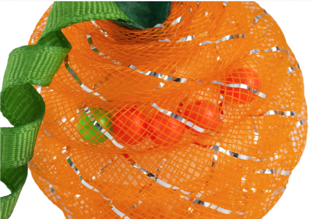 Игрушка Wogy погремушка Апельсин 6см с пружинкой для кошек