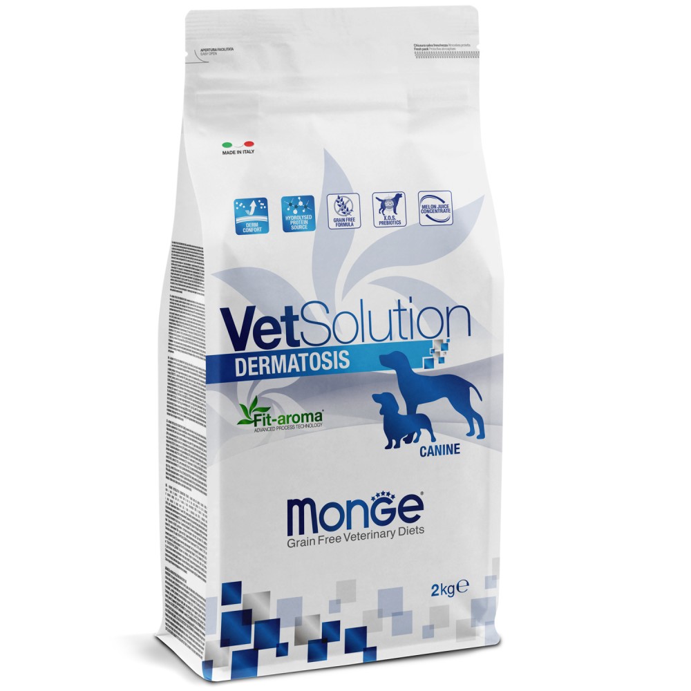 Диетический корм Monge VetSolution Dog Dermatosis Дерматозис для собак при заболеваниях кожи 2 кг