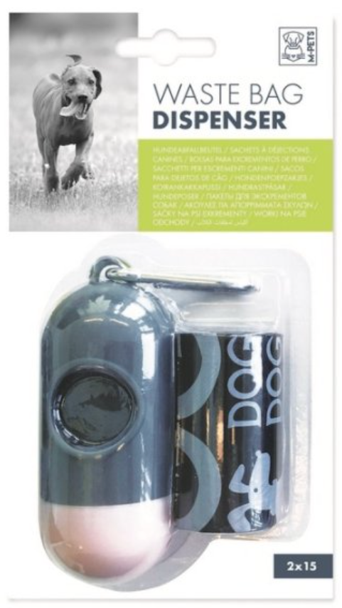 M-PETS Бокс с пакетами для выгула собак, цвет в ассортименте