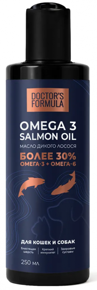 DOCTOR'S FORMULA. Масло дикого лосося для кошек и собак - 250 мл